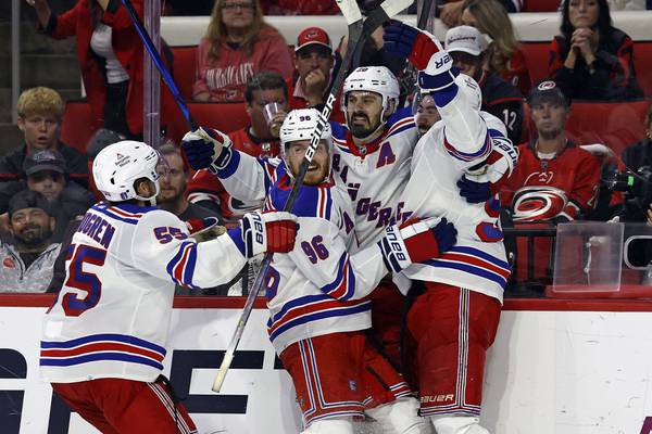 Kreider's 3rd-period hat trick lifts Rangers into Eastern Conference Final with win over Hurricanes