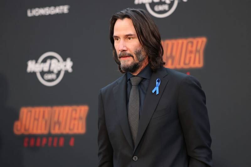 HOLLYWOOD, CALIFORNIA - MARCH 20: Keanu Reeves attends the Los Angeles Premiere of Lionsgate's "John Wick: Chapter 4" at TCL Chinese Theatre on March 20, 2023 in Hollywood, California. (Photo by Monica Schipper/Getty Images)