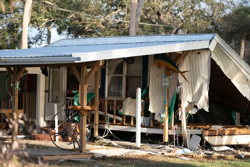 Damage left behind after Hurricane Milton