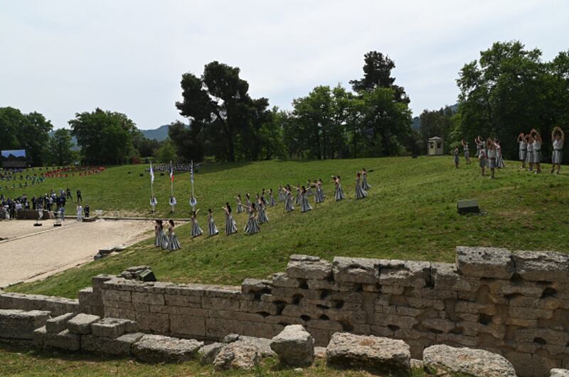 Olympic torch lighting ceremony